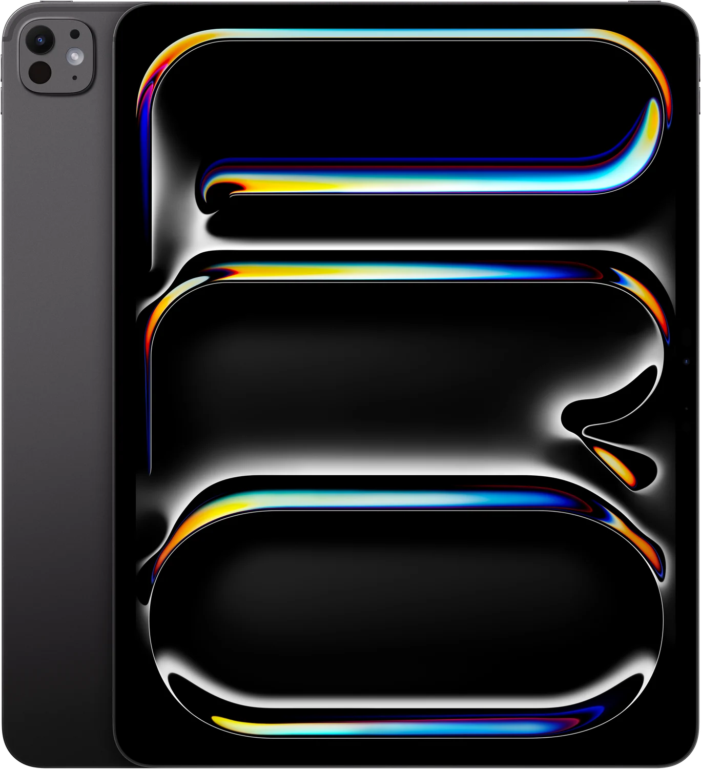 iPad Pro preto-espacial com a tela acesa