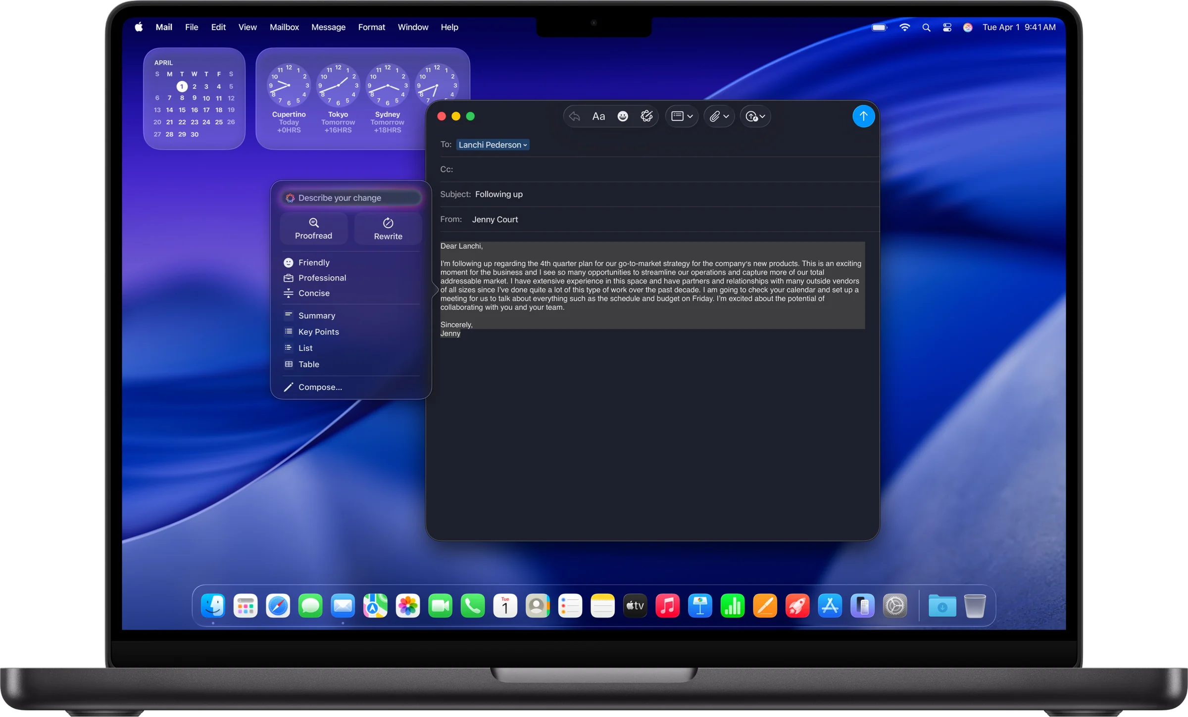 MacBook Pro de 14 polegadas preto-espacial aberto, visto de frente